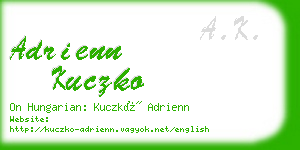 adrienn kuczko business card